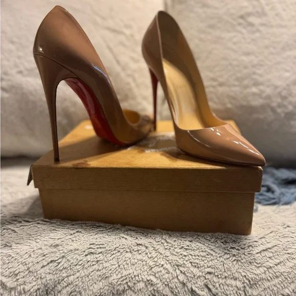 Nude Patent Leather Christian Louboutin So Kate Heels - Picture 1 of 10